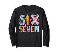 Six Seven School Teacher 67 Meme Gen Z Alpha First Day Funny Manche Longue