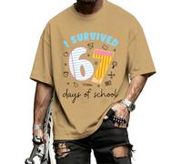 Six Seven Shirt I Survived 67 Days of School Funny Six Seven 67 Meme T-Shirt Fashion Casual Graphic T-Shirt Daily Campus, Jour de l'école 67, S