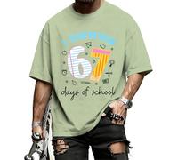 Six Seven Shirt I Survived 67 Days of School Funny Six Seven 67 Meme T-Shirt Fashion Casual Graphic T-Shirt Daily Campus, vert clair, XXL