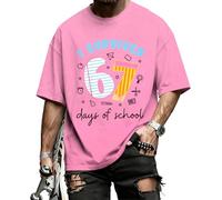Six Seven Shirt I Survived 67 Days of School Funny Six Seven 67 Meme T-Shirt Fashion Casual Graphic T-Shirt Daily Campus, rose foncé, M
