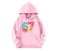 Six Seven Sweat à Capuche,Sweat à Capuche imprimé Dessin animé pour Filles, Manches Longues, Poche, Pull-Over, vêtement d'extérieur décontracté et Sportif pour Enfants (18-24 Months)