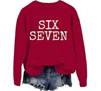 Six Seven Sweatshirt 6 7 Sweat à capuche Funny 6 7 Meme Hoodie, Bordeaux-1, 3XL