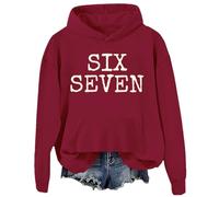 Six Seven Sweatshirt 6 7 Sweat à capuche Funny 6 7 Meme Hoodie, Bordeaux-2, XXL