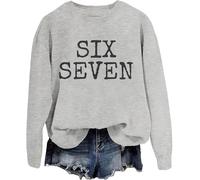 Six Seven Sweatshirt 6 7 Sweat à capuche Funny 6 7 Meme Hoodie, Gris-1., XXL