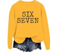 Six Seven Sweatshirt 6 7 Sweat à capuche Funny 6 7 Meme Hoodie, Jaune-1., S