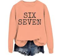Six Seven Sweatshirt 6 7 Sweat à capuche Funny 6 7 Meme Hoodie, Orange-1, XXL