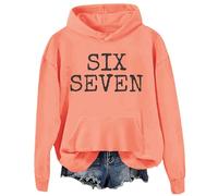 Six Seven Sweatshirt 6 7 Sweat à capuche Funny 6 7 Meme Hoodie, Orange-2., 3XL