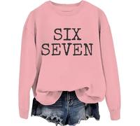 Six Seven Sweatshirt 6 7 Sweat à capuche Funny 6 7 Meme Hoodie, Rose - 1, L