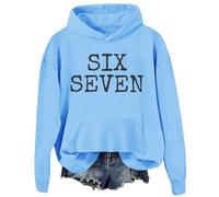 Six Seven Sweatshirt 6 7 Sweat à capuche Funny 6 7 Meme Hoodie, Sky Blue-2., L