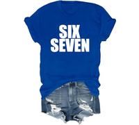 Six Seven T-Shirt 6 7 Shirt Funny Meme Design Saying Tops Six Seven Tshirt 6 7 Tees, bleu marine, L