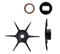 Six Star Système de lave-glace 64 mm en métal pour moulinet de pêche Abu Garcia BF7 BF8 IB7 IB8 et Zenon - Kit de frein - Aucun changement de broche nécessaire (type main gauche, noir)