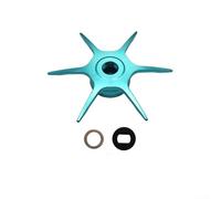 Six Star Système de lave-glace 64 mm en métal pour moulinet de pêche Abu Garcia BF7 BF8 IB7 IB8 et Zenon - Kit de frein - Aucun changement de broche nécessaire (type main gauche, bleu)