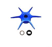 Six Star Système de lave-glace 64 mm en métal pour moulinet de pêche Abu Garcia BF7 BF8 IB7 IB8 et Zenon - Kit de frein - Aucun changement de broche nécessaire (type main droite bleu foncé)