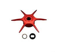 Six Star Système de lave-glace 64 mm en métal pour moulinet de pêche Abu Garcia BF7 BF8 IB7 IB8 et Zenon - Kit de frein - Aucun changement de broche nécessaire (type main droite rouge)