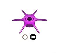 Six Star Système de lave-glace en métal de 64 mm pour moulinet de pêche Abu Garcia BF7 BF8 IB7 IB8 et Zenon - Kit de frein - Aucun changement de broche nécessaire (type main gauche violet)