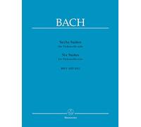 Six suites BWV 1007-1012 pour violoncelle solo - Édition Bärenreiter - Éditeur August Wenzinger - Notes (langue française non garantie)