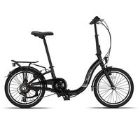 SIX vélo pliant cadre aluminium entrée basse Shimano 6 vitesses freins sur jante qualité hollandaise entièrement équipé noir