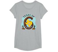 Six Years of Lone Star Cadeau d'anniversaire Amusant Texas T-Shirt, Fille, Gris Chiné, L