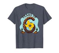 Six Years of Lone Star Cadeau d'anniversaire Amusant Texas T-Shirt, Homme, Bleu Chiné, XL
