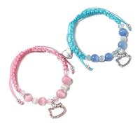 SIXDUTON 2PCS Magnetique Bracelet pour Couples Amitié Connecté Bracelet, Cadeau Couple Meilleur Ami Petit Ami Petite Amie Mari Saint-Valentin Anniversaire (Kitty & Kitty)