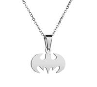 SIXDUTON Collier Pendentif Chauve-souris pour Femmes et Hommes, Gothique Collier Punk Vampire Bijoux Cadeau de Halloween Bijoux Pour Femmes Et Filles (Argent)