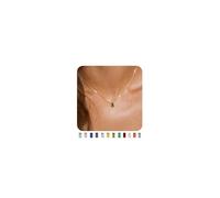 SIXDUTON Collier pour Femme avec Pierre de Naissance, 14 Carats Plaqué Or Pendentif Bijoux, Idée Cadeau Femme Fille Amie Mère Copine pour Anniversaire Noël Saint Valentin (05-Mai (Émeraude))