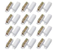 Sixfolo 12 Pièces Bornier de Jonction Electrique Connecteur de Fil Conducteur en Laiton avec Double Vis Coque ABS Bloc de Jonction de Câblage pour Fil Électrique de 2,5 à 16 mm² 1000V 100A