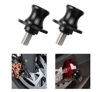 Sixfolo 2 Pièces Moto Bobines Bras Oscillant Support 8mm Vis Support Bras Oscillant CNC Bras Oscillant Bobines En Aluminium Curseur Swing Arm Spools Slider pour Moto(Noir)
