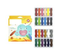 Sixfox 24 Pcs Crayons de Cacahuètes pour Les Tout-Petits, 24 Crayon de Couleurs Enfants, Faciles à Tenir, Lavables Et Sûrs pour Les Tout-Petits, Fournitures d'Art à Colorier
