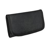 Sixfox Porte-monnaie noir - 6 poches zippées - Pour espèces, bons d'achat, reçus et conseils