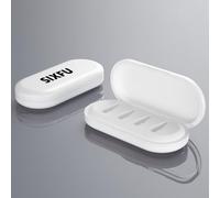 SIXFU Boîte de rangement portable pour embouts Apple Pencil Pro, 2e génération, 1ère génération, USB-C (4 emplacements pour embouts, blanc + blanc)
