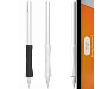 SIXFU Grip conçu pour Apple Pencil Pro/2e génération/USB-C - Support de charge magnétique - 2 accessoires compatibles avec iPad et stylet - Noir/blanc