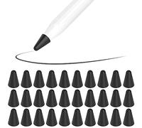 SIXFU Lot de 30 coques compatibles avec les pointes de stylet Apple, protecteur de pointes en silicone pour Apple Pen 1 et 2 Gen iPencil Tip Paper Feel Cap Accessoires (noir x 30)