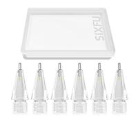 SIXFU Lot de 6 embouts de rechange pour Apple Pencil, accessoires durables pour iPad Pro/Apple Pencil Pro/USB-C/1ère génération/2e génération (longs transparents)