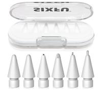SIXFU Lot de 6 embouts de rechange pour Apple Pencil Pro, embouts professionnels robustes avec étui blanc, accessoires compatibles avec iPad Pencil 2/1 USB C