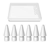 SIXFU Lot de 6 embouts de rechange pour stylet Apple Pencil, accessoires durables pour iPad Pro/Apple Pencil Pro/USB-C/1ère génération/2e génération (remplacement)