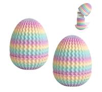 SIXHAOBU 2 Pièces Boîte à Casse-Tête Labyrinthe Ovale avec Compartiment Secret pour œufs de Pâques Coffret Mystère 3D pour Ranger Argent et Cadeaux, Jeu de Réutilisable pour Adulte