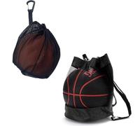 SIXHAOBU 2pcs Sac à Ballons Sac de Football/Basket-Ball/Rugby avec Filet Oxford Résistant et Imperméable Sac de Sport Polyvalent à Ballon en Maille Filet avec Cordon de Serrage et Mousqueton