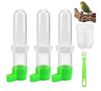 SIXHAOBU 3Pcs Abreuvoir Oiseaux Automatique Mangeoire Oiseaux Perruche avec Brosse Plastique Automatique Abreuvoir Mangeoires pour Perroquet Pigeon