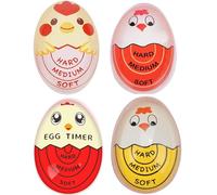 SIXHAOBU 4 Pièces Minuteur pour Oeuf Minuteur D'oeufs en Résine Couleur Changeante Oeuf Minuteur Minuteur Oeuf Réutilisable Thermique Egg Timer pour la Maison L'École Le Restaurant