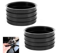 SIXHAOBU 8pcs Bague de Centrage 66.6 à 57.1mm Jante Plastique Voiture Anneaux Centrés Moyeu Moyeu Roue Auto alésage Centreur Bague de Centrage Noir