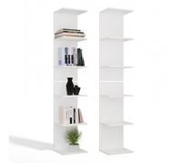 SIXP - Étagère 180cm 6 rayons pour livres et classeurs bureau / salon - Blanc