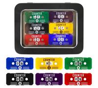 SIXPIONTS Lot de 6 mini compteurs de vie en acrylique colorés compatibles avec Magic The Gathering Commander Deck, LCG/RPG/D&D/MTG/CCG/TCG Accessoires de jeux de table (6 pièces/boîte couleur-A)