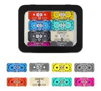 SIXPIONTS Lot de 8 mini compteurs de vie en acrylique colorés compatibles avec Magic The Gathering Commander Deck, LCG/RPG/D&D/MTG/CCG/TCG (8 pièces/boîte, couleur A)