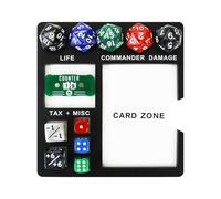 SIXPOINTS Commander Essentials Kit de plateau de jeu pour MTG Commander EDH, traqueur de jeu tout-en-un avec dommages, taxes, jetons, zones de cartes, pour Magic The Gathering, TCG, RPG, accessoires