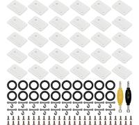 SIXPOINTS Lot de 30 supports de présentation en plastique transparent, 20 crochets en T, 20 anneaux toriques, 50 vis et 2 clés à molette pour figurine G.i Joe de 9,5 cm