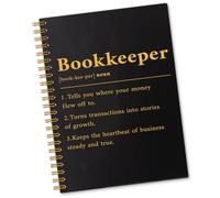 Sixrip Bookkeeper Definition 160 Pages Lined Spiral Notebook, Funny Bookkeeper Notebook for Coworker, Tax Season Gifts for CPA Taxpayer Accountant, Accounting Appreciation Gifts for Colleague