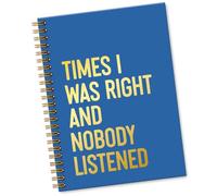 Sixrip Carnet à spirale de 160 pages vierges, cadeau de reconnaissance des collègues, carnet sarcastique amusant pour collègue, collègue, amis, employés de bureau (PNB122)