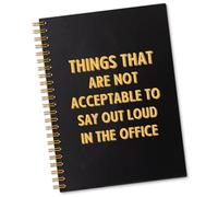 Sixrip Carnet à spirales « Things That Are Not Acceptable To Say Out Loud » de 160 pages vierges, cadeau sarcastique amusant pour collègue, employé de bureau, ami, cadeau d'appréciation des collègues