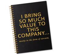 Sixrip I Bring So Much Value To This Company 160 Pages Lined Spiral Notebook, Motivational Office Notebook, Appreciation W ifts for Coworkers, Retirement Thank You Gifts for Employee Boss Manager